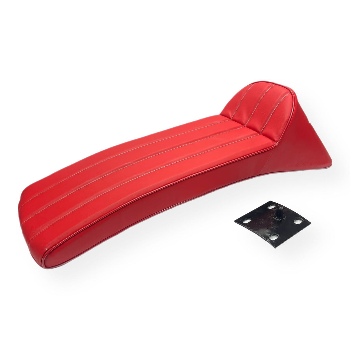 Lambretta Series 1 2 3 Ancillotti Extra-long Slope Back Gori Style Seat with Logo - Red with White Logo