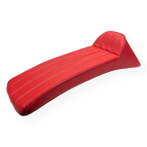 Lambretta Series 1 2 3 Ancillotti Extra-long Slope Back Gori Style Seat with Logo - Red with White Logo