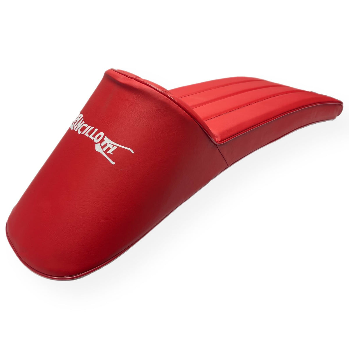 Lambretta Series 1 2 3 Ancillotti Extra-long Slope Back Gori Style Seat with Logo - Red with White Logo