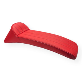 Lambretta Series 1 2 3 Ancillotti Extra-long Slope Back Gori Style Seat with Logo - Red with White Logo