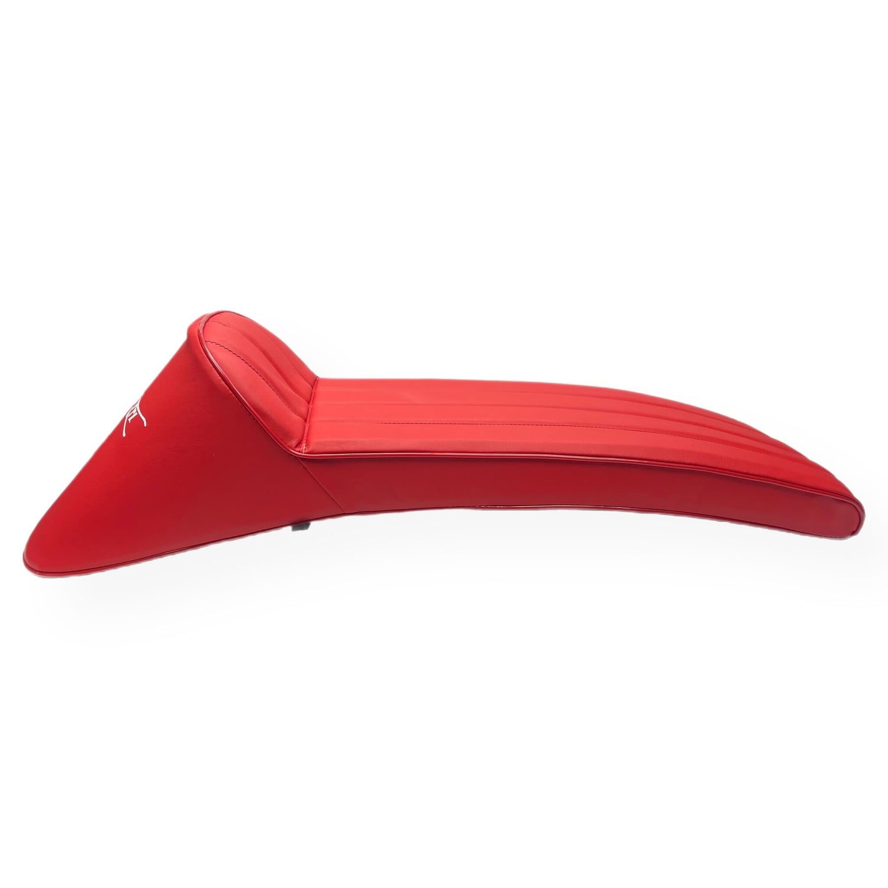 Lambretta Series 1 2 3 Ancillotti Extra-long Slope Back Gori Style Seat with Logo - Red with White Logo