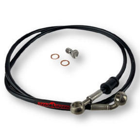 Lambretta Series 1 2 3 Li GP SX TV HEL Stainless Outboard Front Disc Brake Hydraulic Hose - Extra Long Extended Version - 14 Colour Options