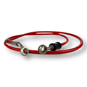 Lambretta Series 1 2 3 Li GP SX TV HEL Stainless Outboard Front Disc Brake Hydraulic Hose - Red