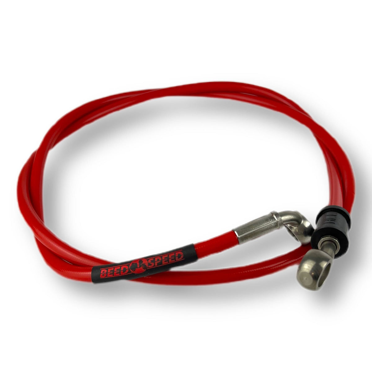 Lambretta Series 1 2 3 Li GP SX TV HEL Stainless Outboard Front Disc Brake Hydraulic Hose - Red