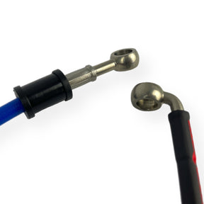 Lambretta Series 1 2 3 Li GP SX TV HEL Stainless Outboard Front Disc Brake Hydraulic Hose - Blue