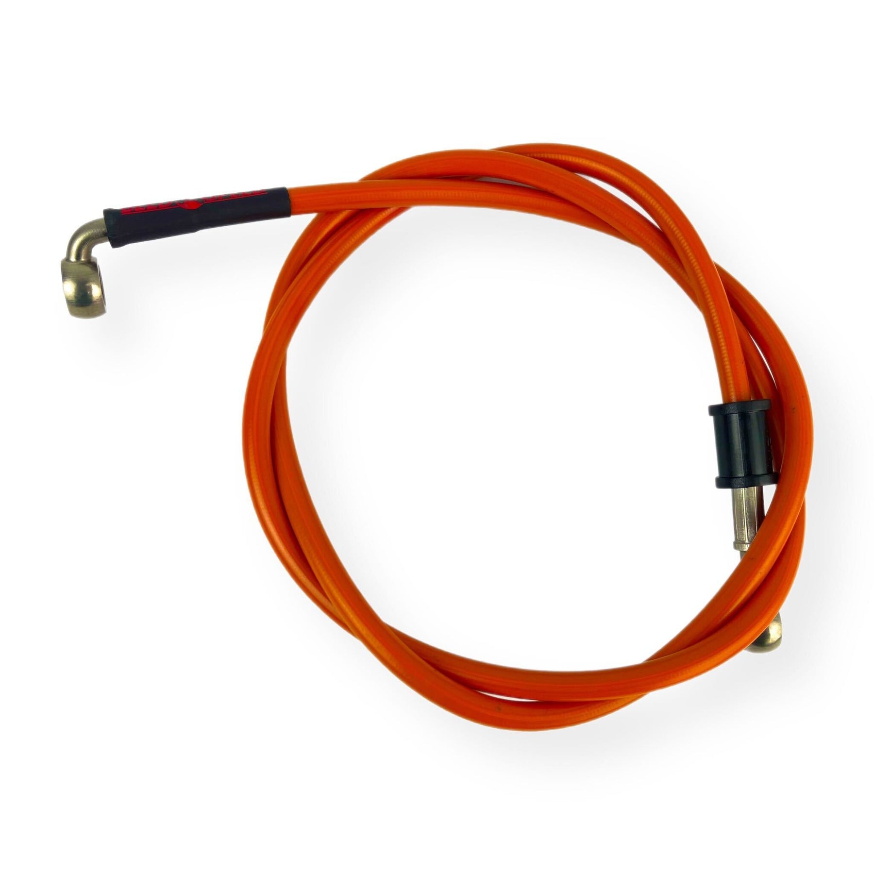 Lambretta Series 1 2 3 Li GP SX TV HEL Stainless Outboard Front Disc Brake Hydraulic Hose - Orange