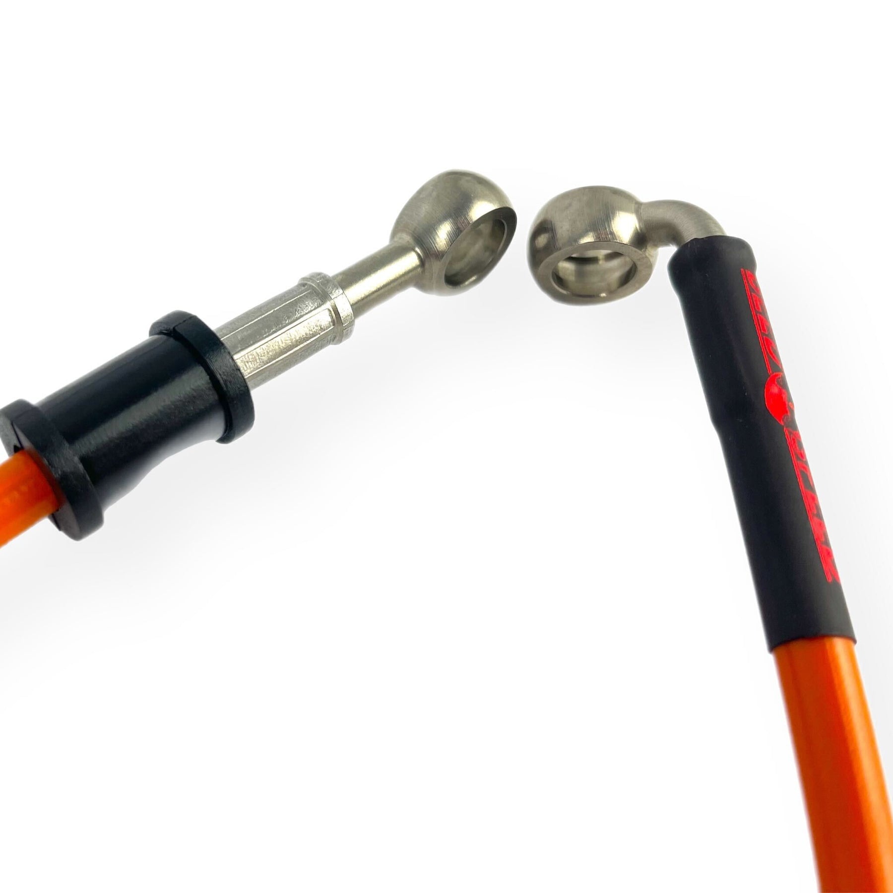 Lambretta Series 1 2 3 Li GP SX TV HEL Stainless Outboard Front Disc Brake Hydraulic Hose - Orange