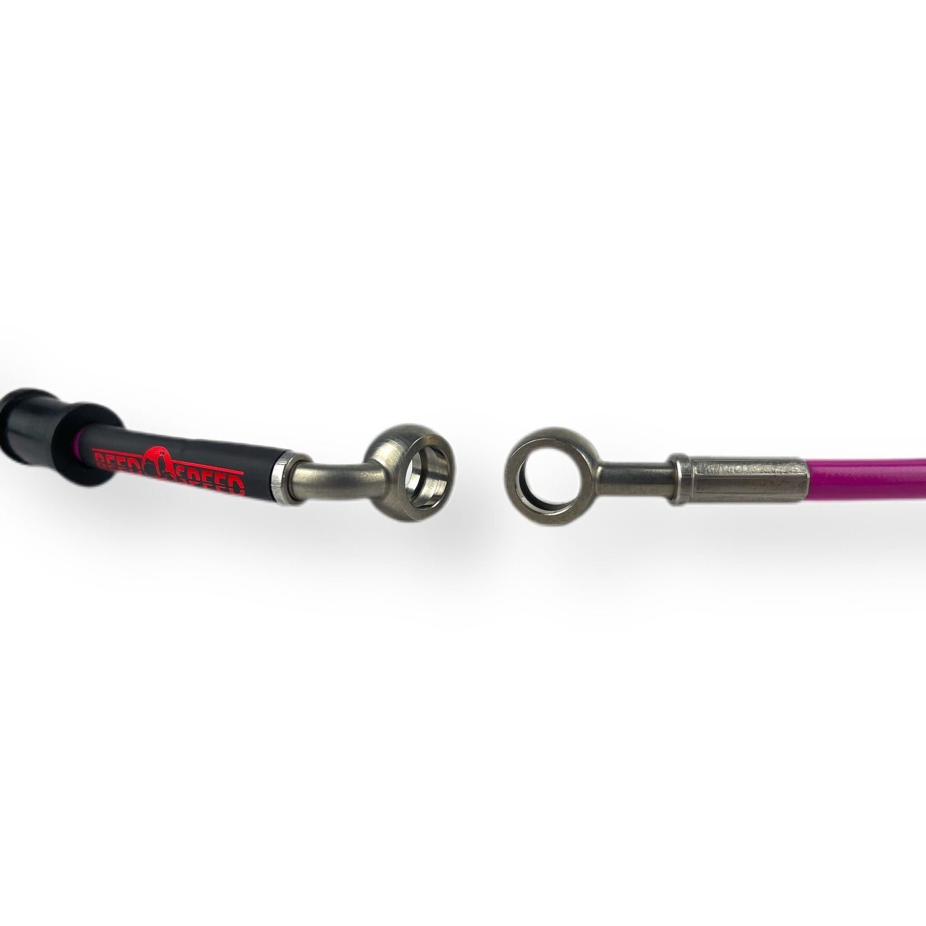 Lambretta Series 1 2 3 Li GP SX TV HEL Stainless Outboard Front Disc Brake Hydraulic Hose - Pink