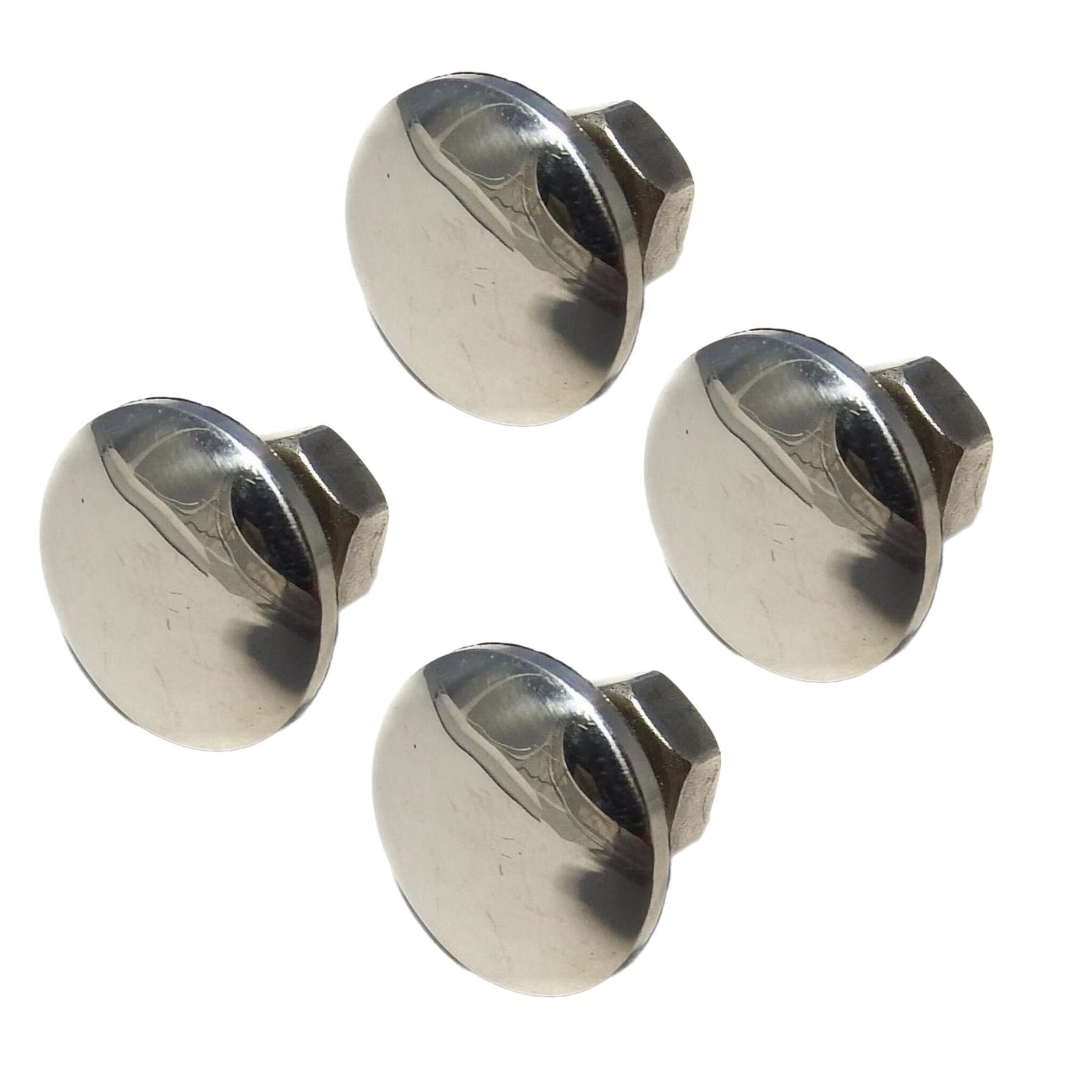 Lambretta Series 1 2 3 Li GP SX TV Rear Frame Hole Blanking Grommet Domed Set of 4- Stainless Steel