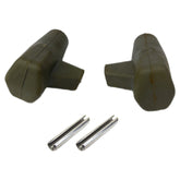 Lambretta Series 1 2 3 Li GP SX TV Rubber Centre Stand Feet & Stainless Steel Roll Pins - Grey