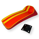 Lambretta Series 1 2 3 Racing Seat - Orange with Yellow Stripes