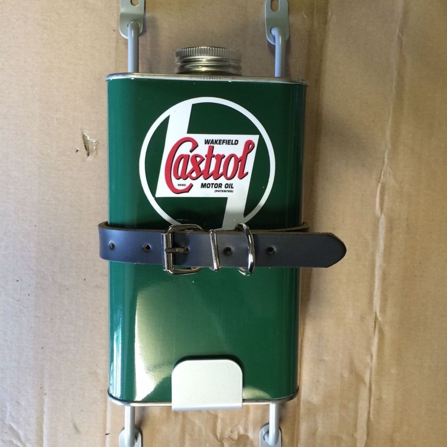 Lambretta Series 1 2 Li TV Oil Can Holder with Castrol Can