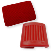 Lambretta Series 3 Li GP SX TV Kickstart and Brake Pedal Rubber Bundle - Red