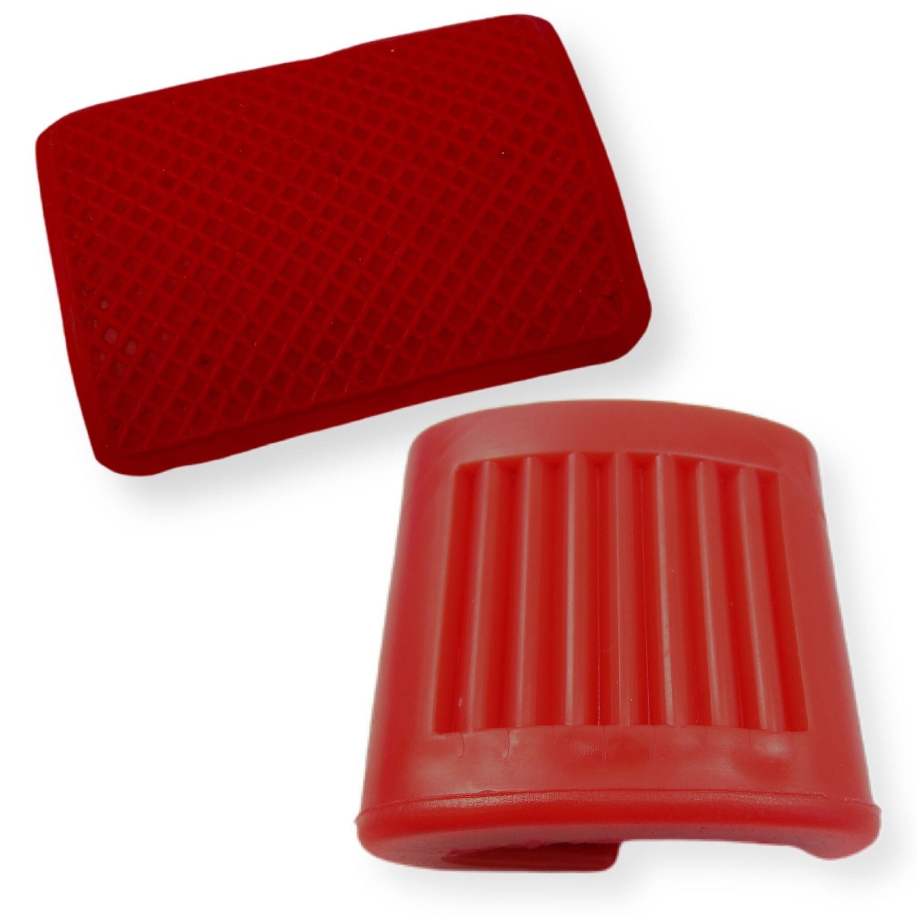 Lambretta Series 3 Li GP SX TV Kickstart and Brake Pedal Rubber Bundle - Red