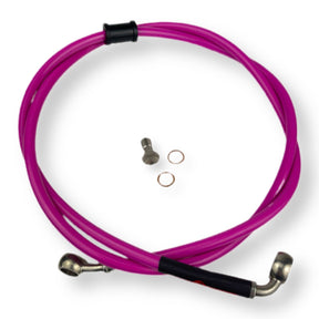 Lambretta Series 1 2 3 Li GP SX TV HEL Stainless Outboard Front Disc Brake Hydraulic Hose - Extra Long Extended Version - 14 Colour Options
