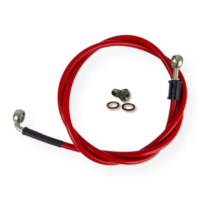 Lambretta Series 1 2 3 Li GP SX TV HEL Stainless Outboard Front Disc Brake Hydraulic Hose - Extra Long Extended Version - 14 Colour Options
