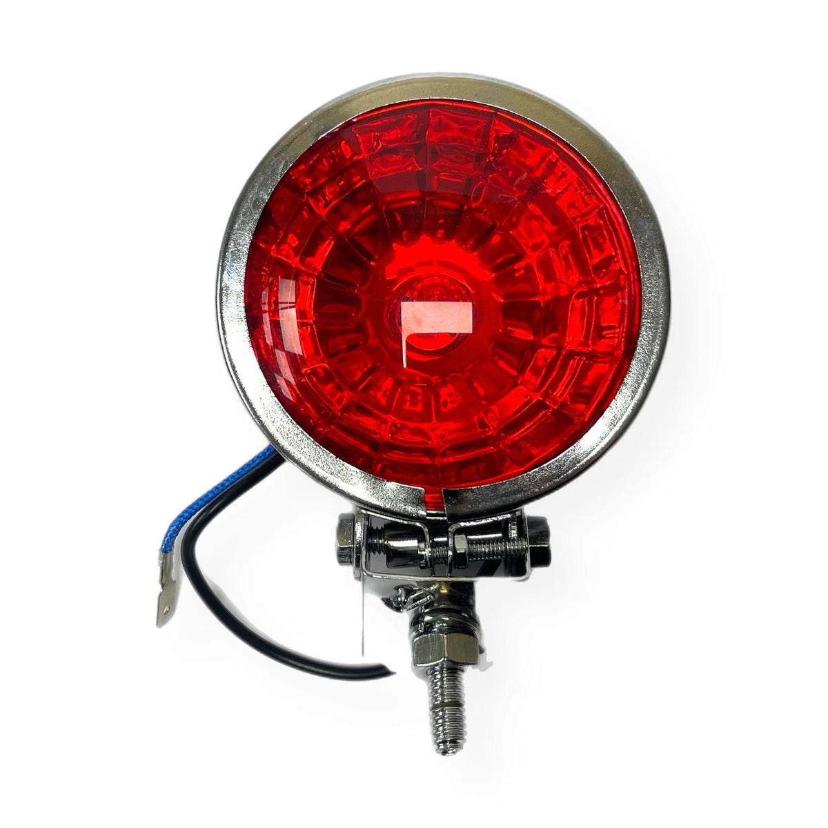 Vespa Lambretta Scooter Lamp Spot Light 9cm Honeycomb Chrome Red Lens