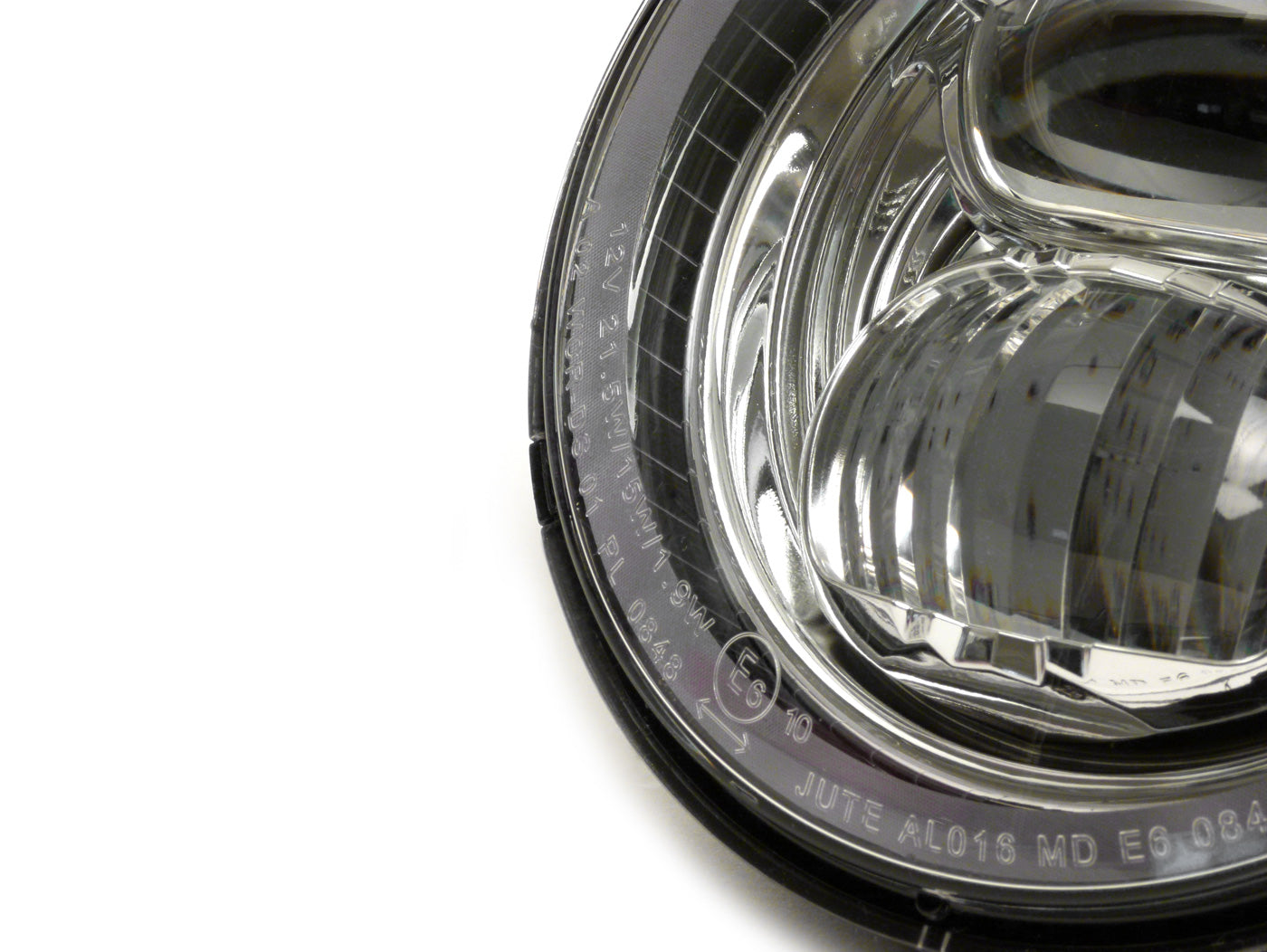 Vespa PX PE T5 Classic LML LED High-power Headlight 12V DC & Mounting Ring Set Ø=143mm