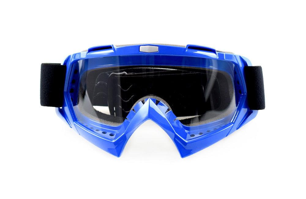 Motocross MX Offroad Anti Fog Triple Foam Goggles - Blue