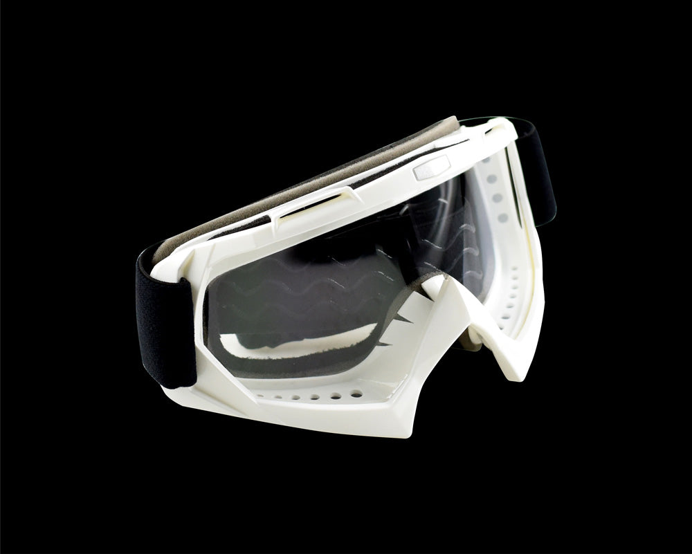 Motocross MX Offroad Anti Fog Triple Foam Goggles - White