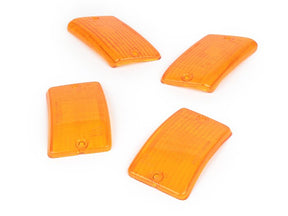 Vespa PK50 PK125 XL XL2 Rush N FL Front & Rear Indicator Lens Set - Amber