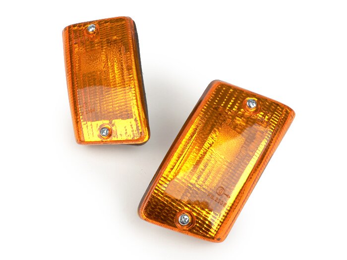 Vespa PK 50 PK 125 XL XL2 Rush N FL Front & Rear Indicator Unit Set - Amber