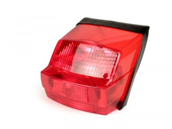 Vespa PX PE P125X P150X P200E (Upto 1984) Red Light Lamp Rear Light Unit - Red Black Surround