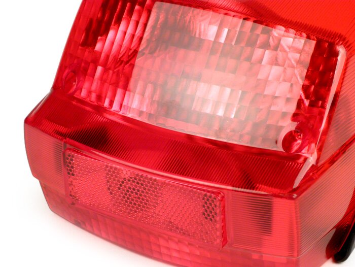 Vespa PX PE P125X P150X P200E (Upto 1984) Red Light Lamp Rear Light Unit - Red Black Surround