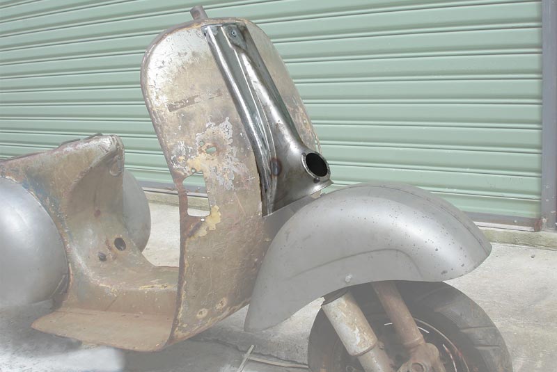 Vespa PX GS Style Horncover Horncast - Bare Metal Finish