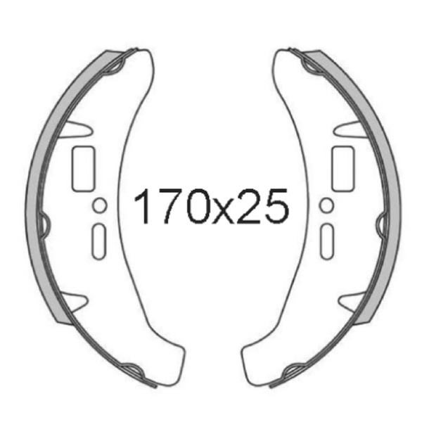 thumbnail image 2 of Newfen Rear Brake Shoes For Piaggio Vespa Cosa 200 (12 Hp, 2-Stroke) – OEM 229454 2 of 5