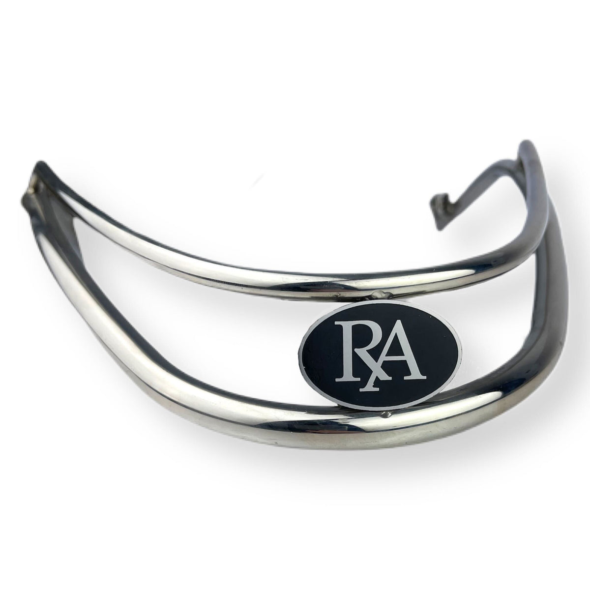 Royal Alloy GP GT 125-300 Front Bumper Bar Curved Trim RA Badge - Polished Stainless Steel