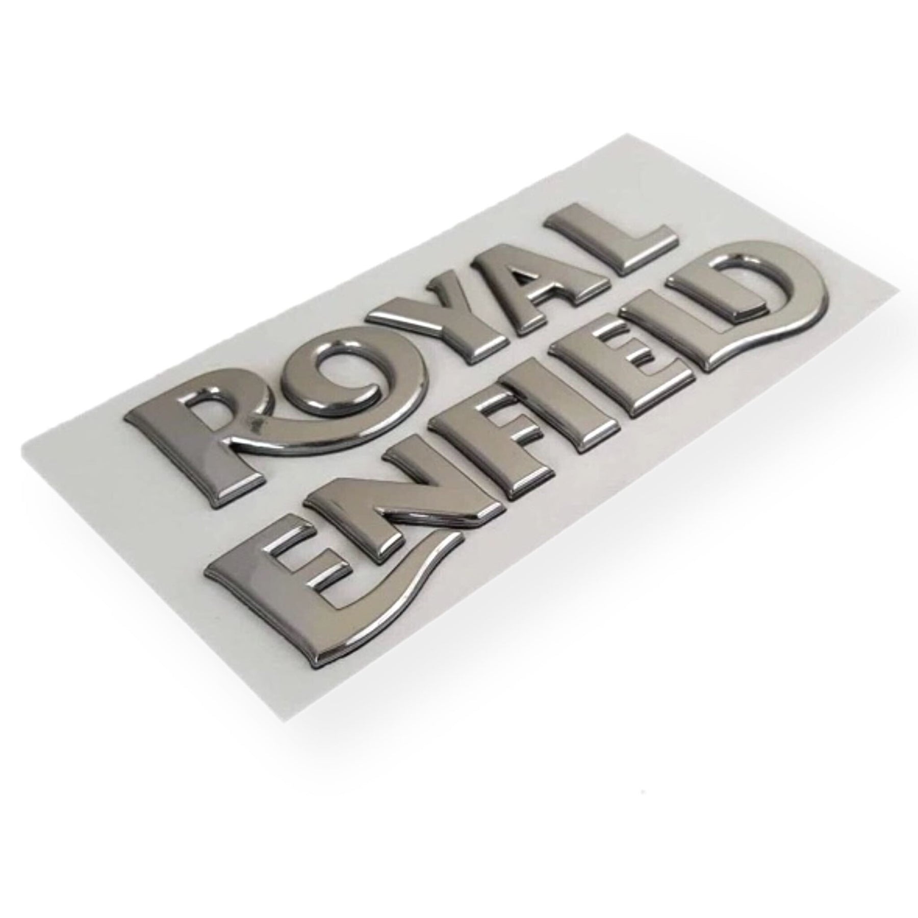Royal Enfield Script Royal Enfield Fuel Tank Monogram Set - Chrome