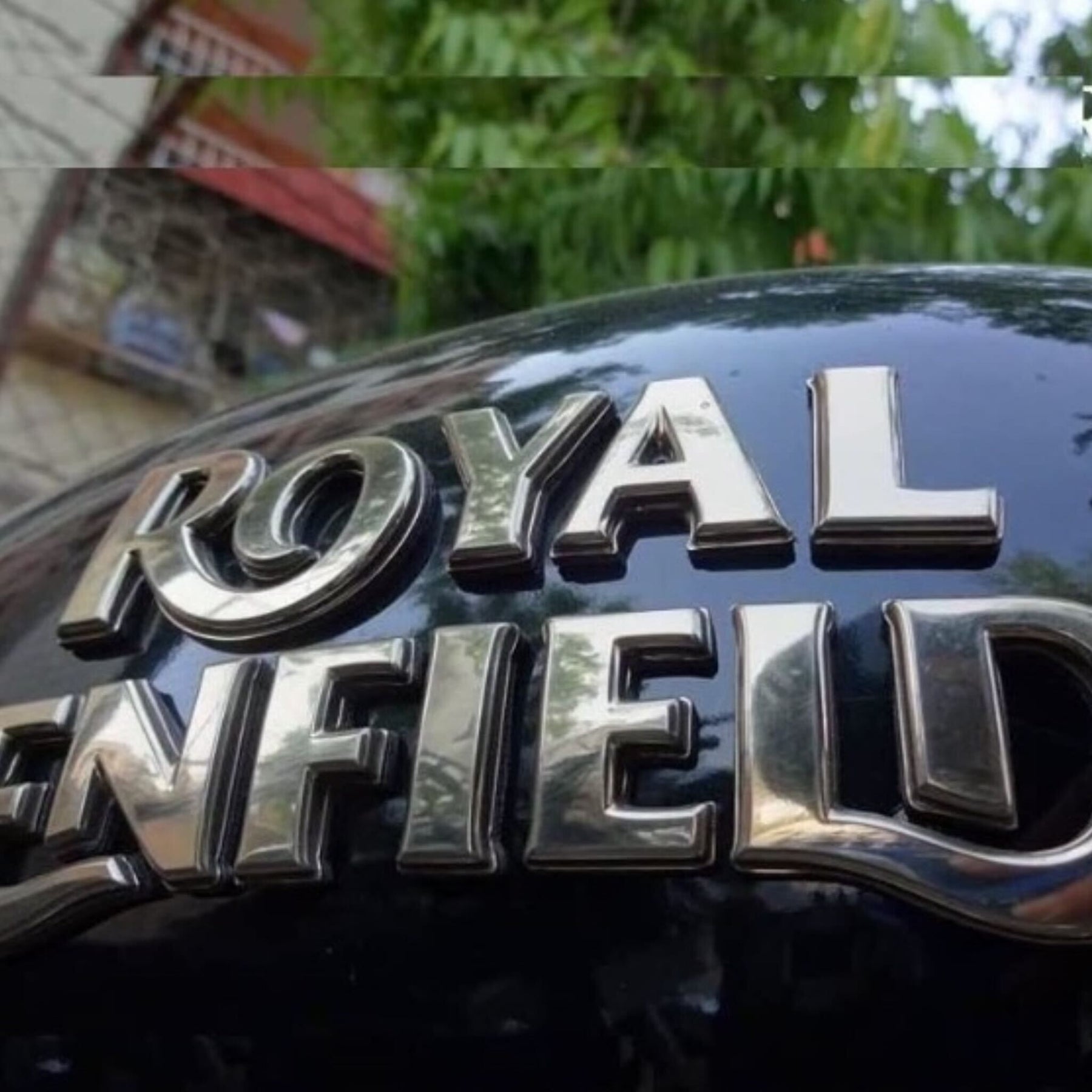 Royal Enfield Fuel Tank Monogram Set Chrome - Main Image