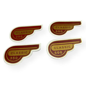 Royal Enfield Fuel Tank & Tool Box Sticker Set - Red & Gold