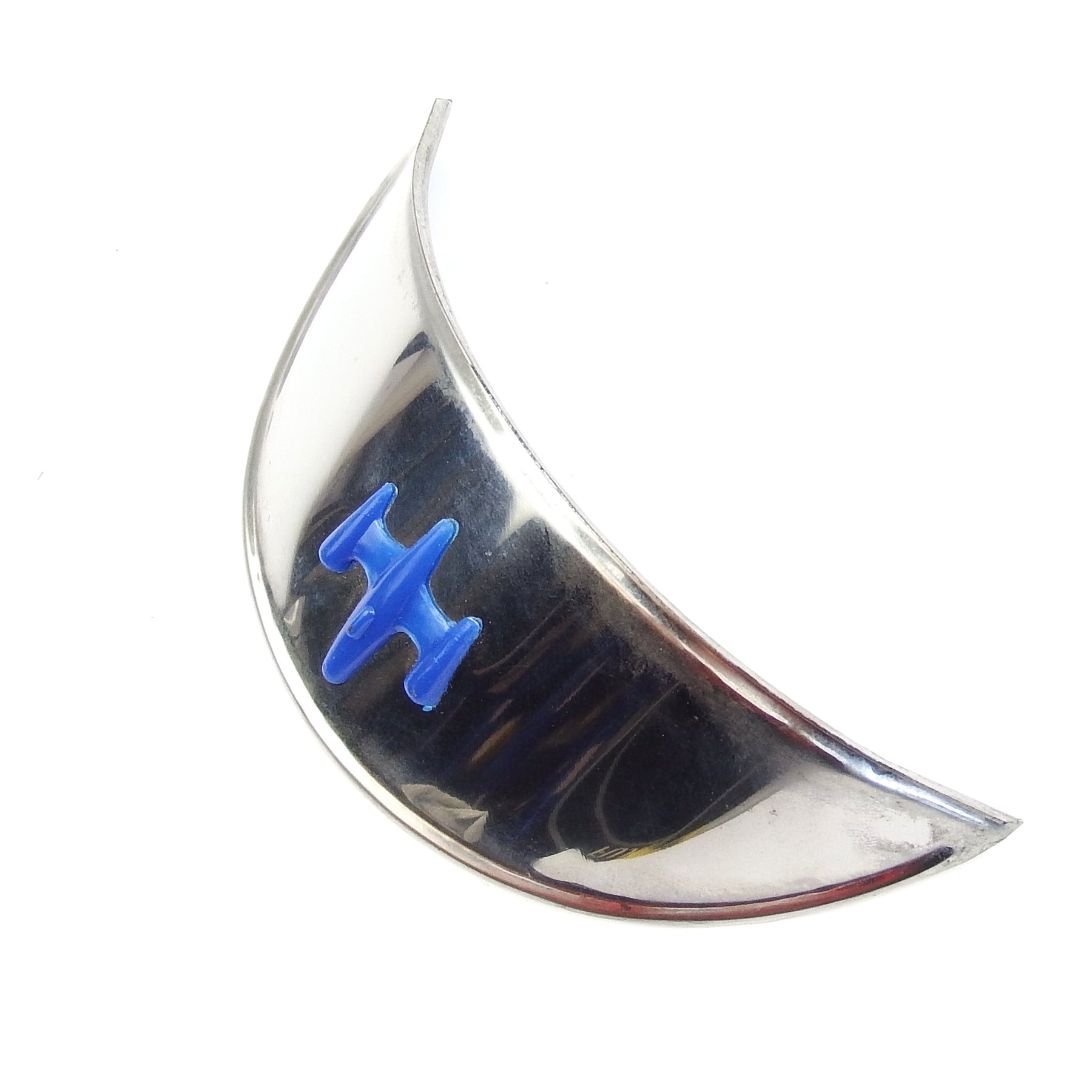 Vespa V50 PK Super Sprint Headlight Peak Chrome Blue Trim 105mm