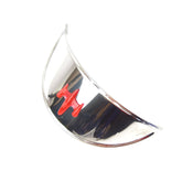 Vespa V50 PK Super Sprint Headlight Peak Chrome Red Trim 105mm