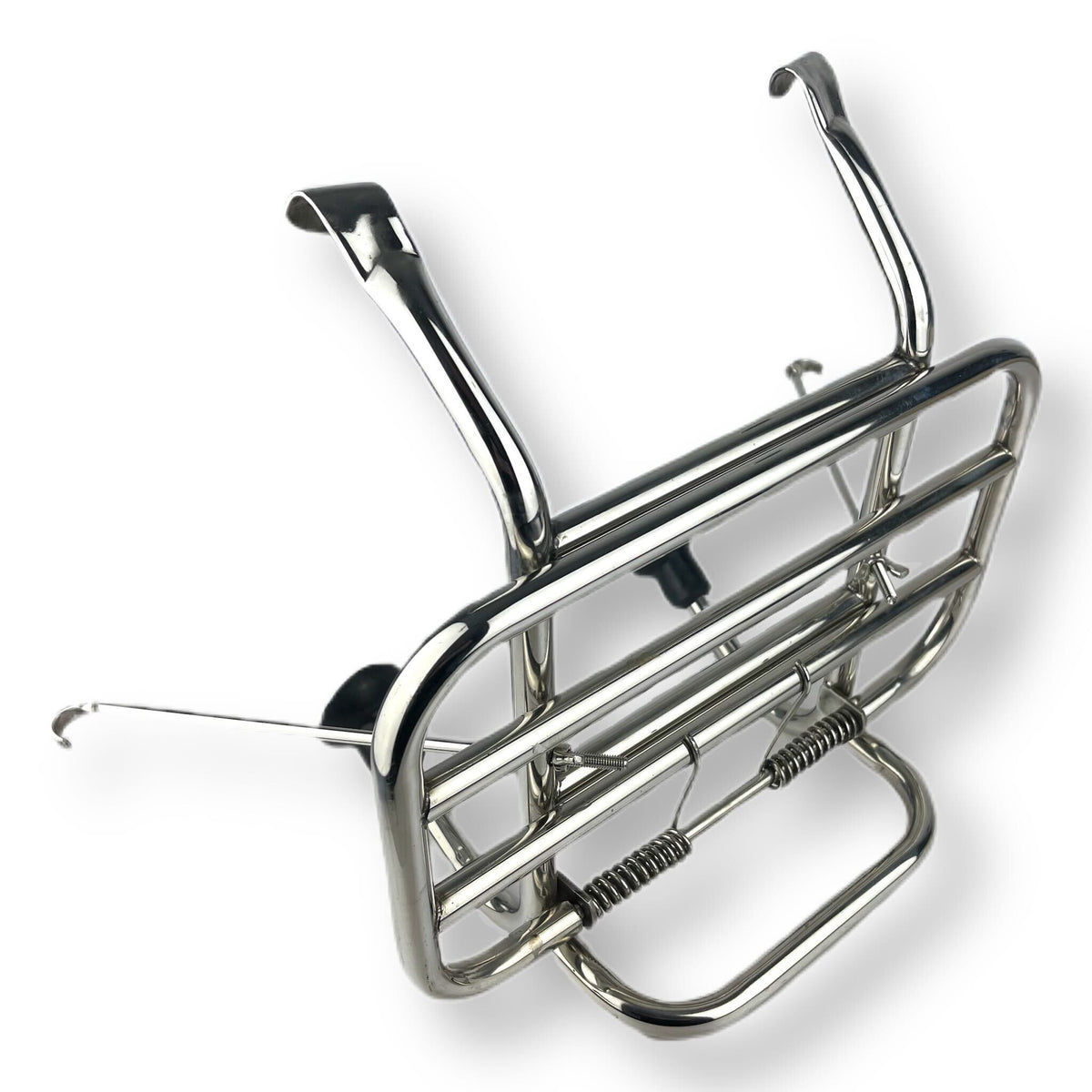 Scomadi Royal Alloy Front Carrier Flip Down Rack - Polished Stainless Steel