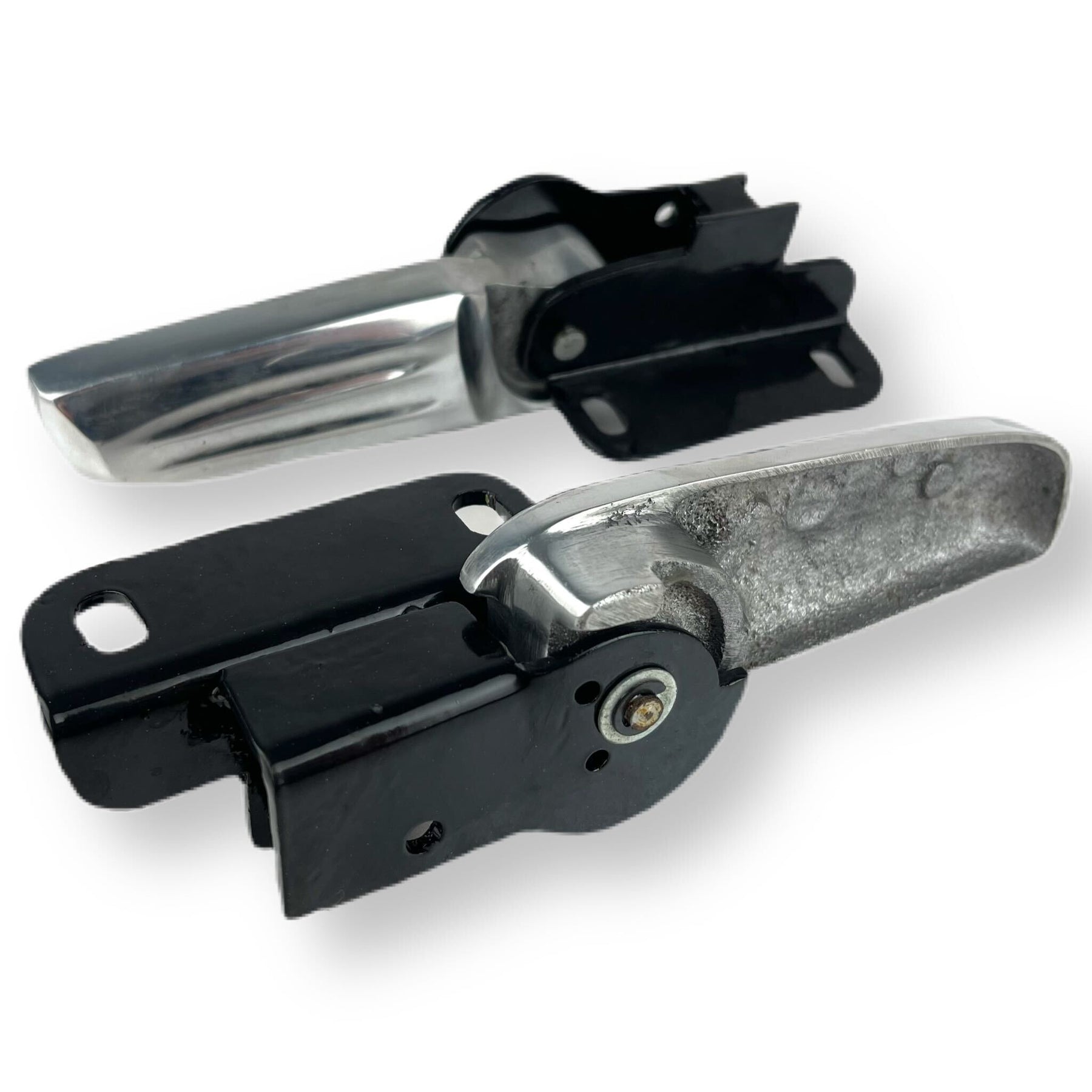 Scomadi Royal Alloy Polished Alloy Footpegs Footrests with Mounting Brackets
