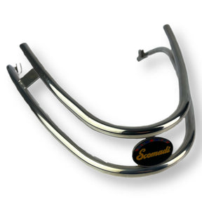 Scomadi Royal Alloy Front Bumper Bar - Double Trim - Polished Stainless Steel - Scomadi Badge