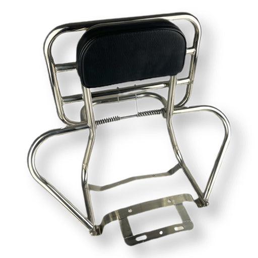 Scomadi TL/GT/GP Royal Alloy 2-in-1 Backrest and Rear Carrier - Polished Stainless Steel