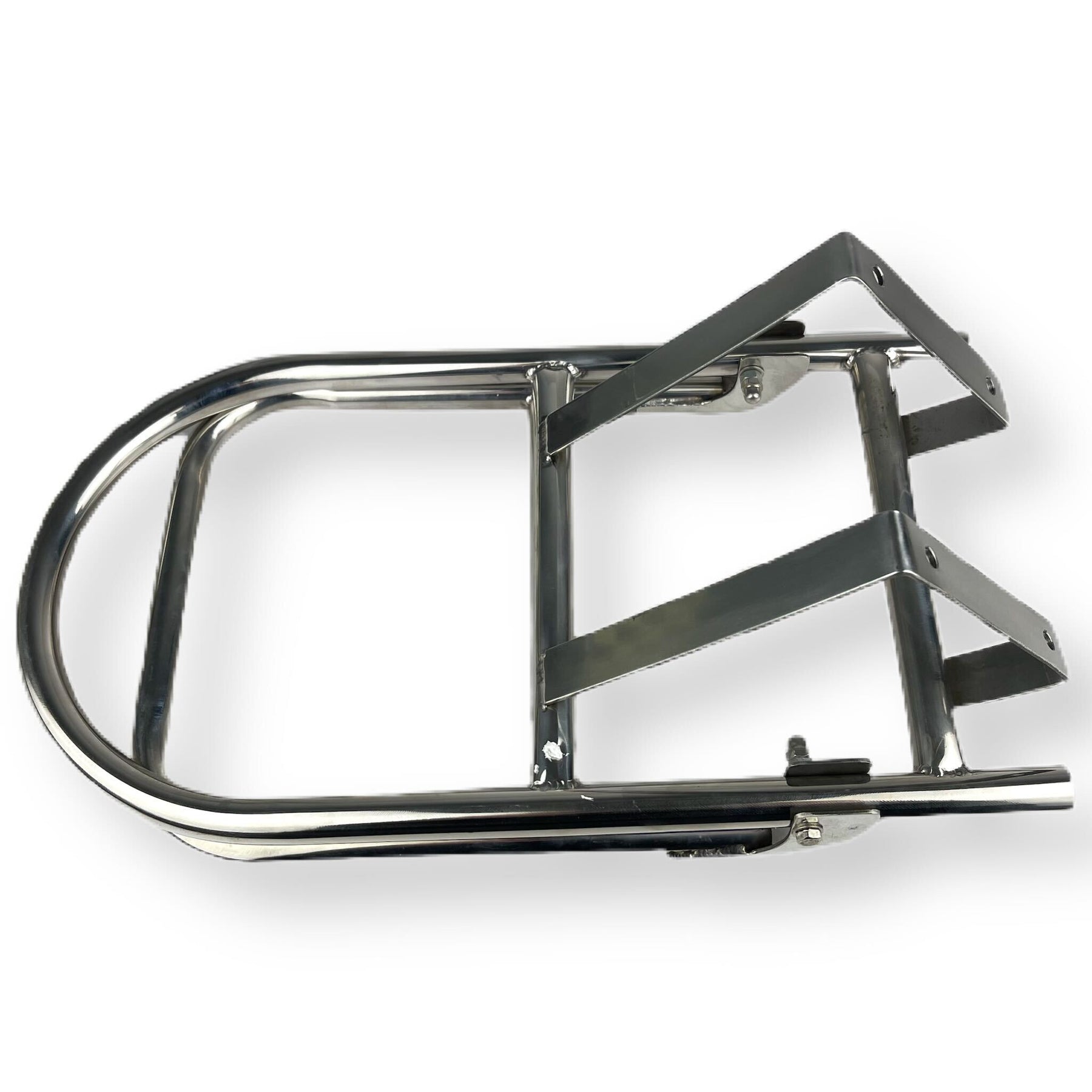 Scomadi Royal Alloy Ulma Nanucci Rear Flip Down Carrier Rack - Polished Stainless Steel