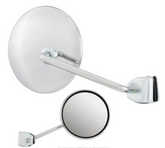 Vespa Lambretta Scooter Royal Alloy Scomadi Clamp On Round Mirror - Fits either side