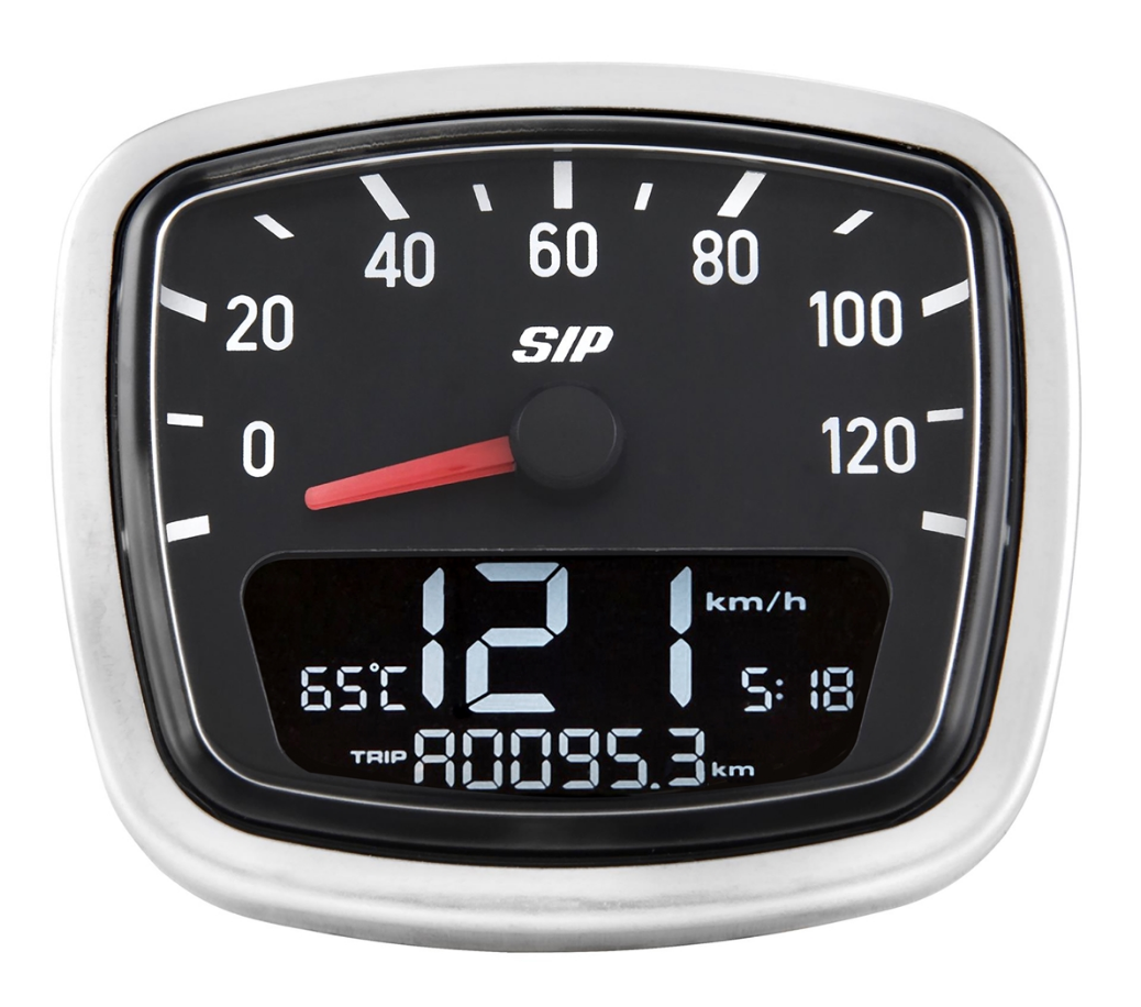 Vespa VNA VNB SIP 2.0 Speedometer Rev Counter - Black