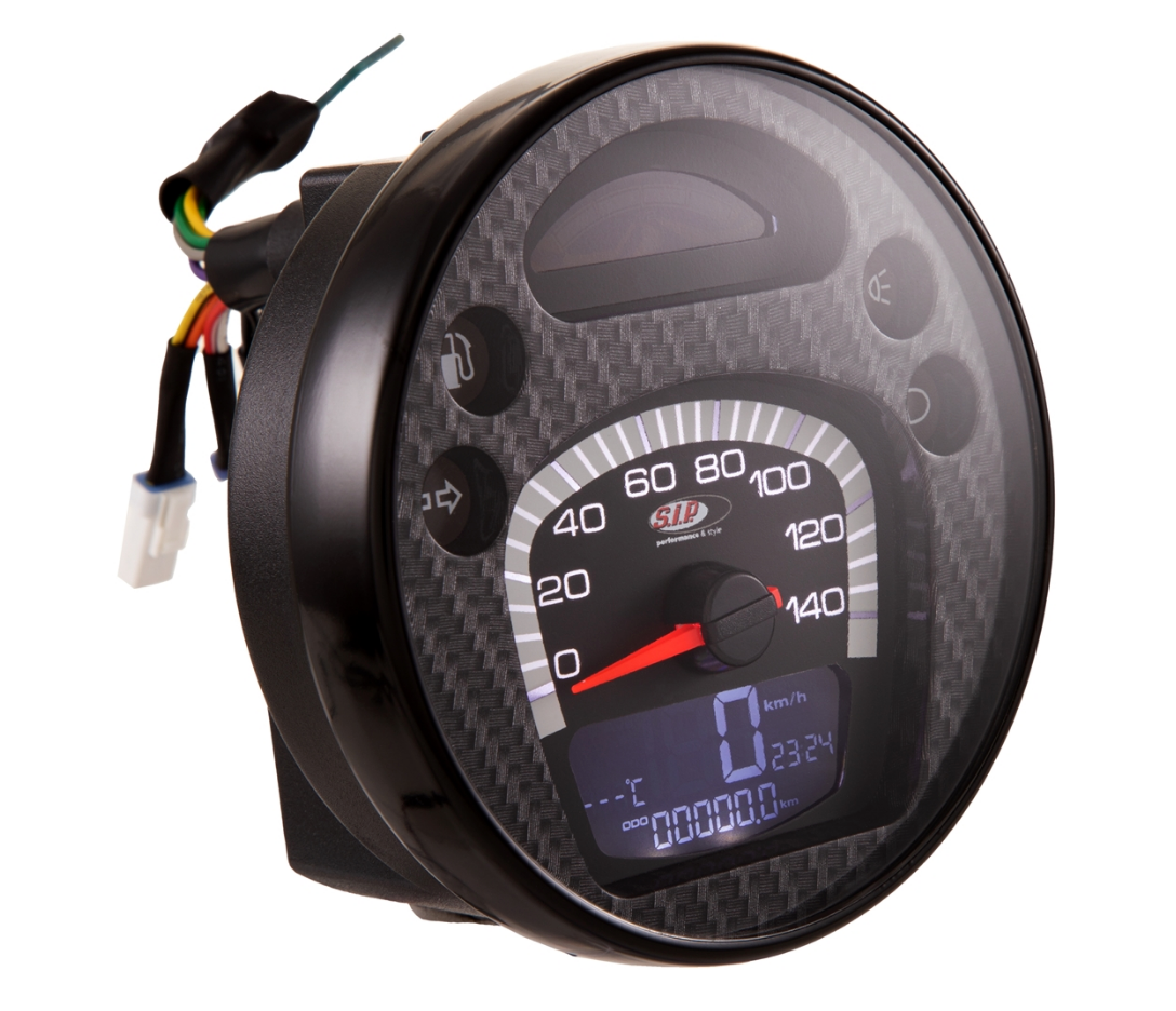Vespa PX EFL Disc MY T5 Classic LML PK XL SIP Speedometer - Carbon Face
