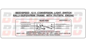 Vespa Rally Super VBB Primavera V50 ET3 12V Conversion Light Switch