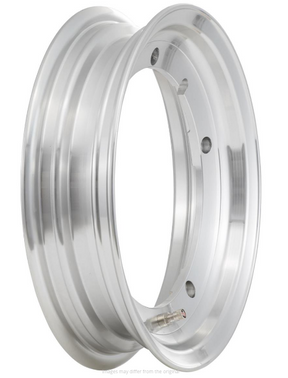 Vespa PX LML T5 V50 Rally Super Sprint SIP Tubeless Wide Wheel Rim 11" x 2.5" - Polished Alloy for 110/70-11" tyres