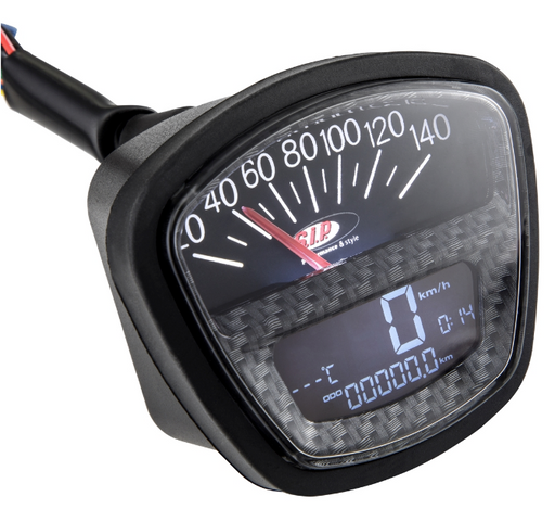 Lambretta Series 3 Li SX TV GP SIP Speedometer Rev Counter - Carbon
