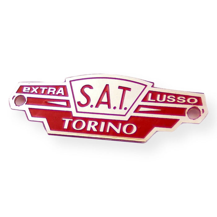 Lambretta Series 1-3 S.A.T Torino Seat Badge - Red