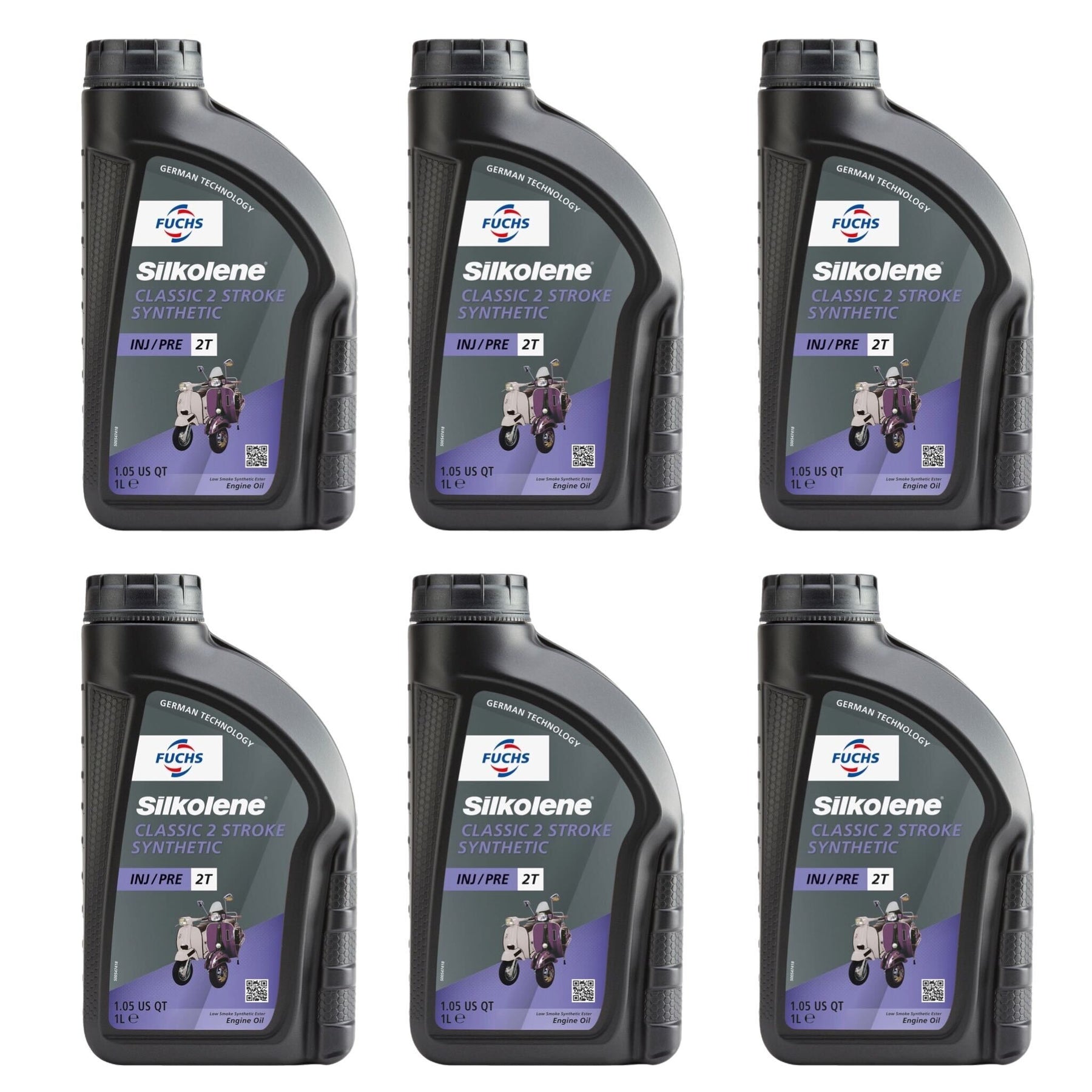 Silkolene Classic 2 Stroke Fully Synthetic Engine Oil 1L - 6 Pack