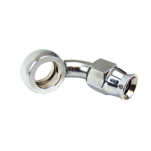 Brake Hose - Banjo - 90 Degree - Chrome Plated